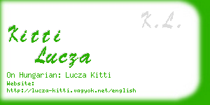 kitti lucza business card